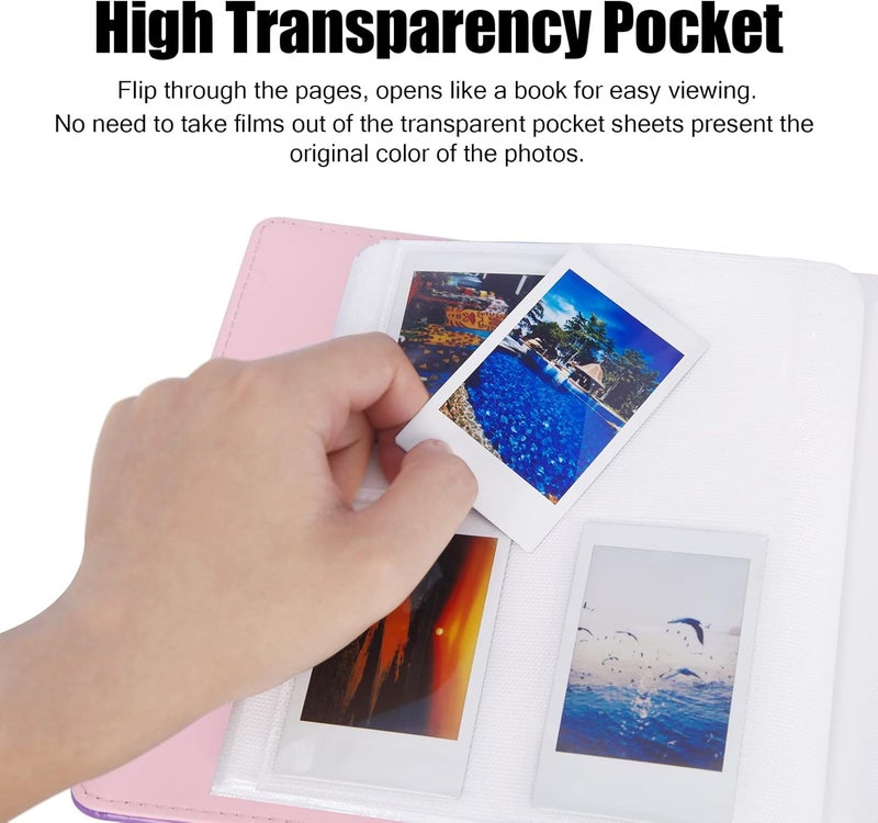 Veicevol 256 Pockets Photo Album for Fujifilm Instax Mini Camera, Leather Cover, Photo Album for Instax Mini 12 11 9 40 90 8 7 Evo LiPlay Instant Camera, 2x3 Photo Albums (Magic Purple) - Image 5