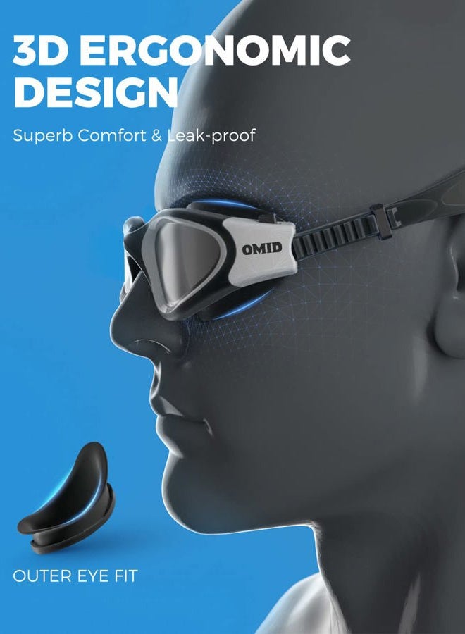 OMID Swimming Goggles, P2 Comfortable Anti-Fog Swimming Goggles for Men, Women, Adults, Youth - Image 5