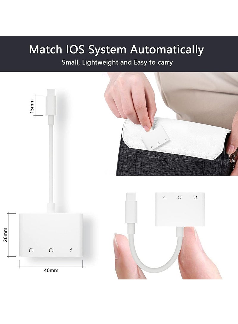 ELTRAZONE Lightning Headphone Audio Adapter Splitter for iPhone/iPad,Lightning to 3.5mm Headphone Jack Adapter & dongle,Aux Audio Adapter for iPhone 14/13/12/11/X/8/8plus/7/7plus/iPad Support iOS 16 - Image 2