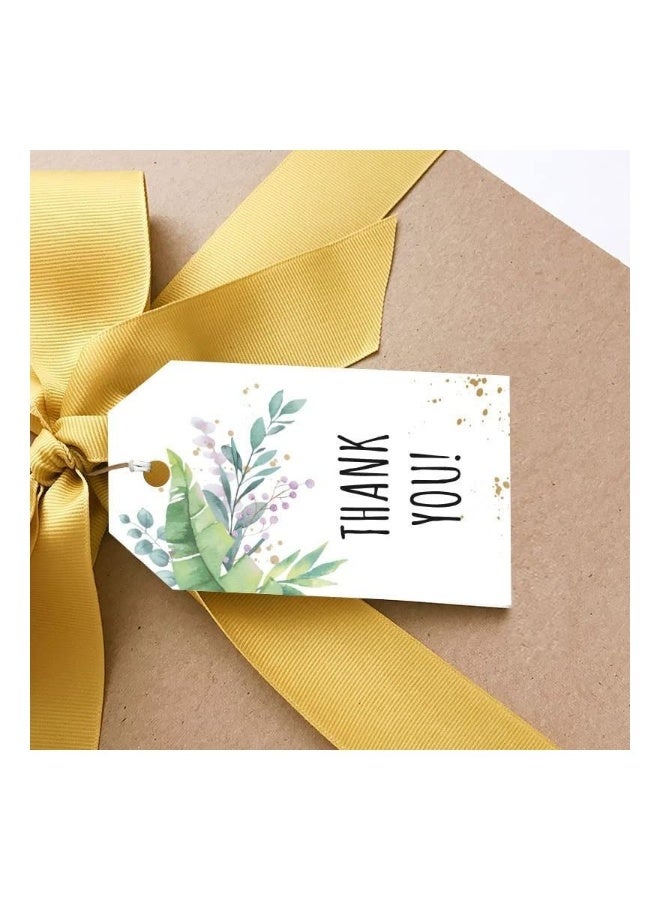 Generic 50Pcs Thank You Tags Thank You Gift Tags Gift Wrap Tags with String for Coming Hanging Baby Shower Birthday Wedding Bridal Special Events Party Favors  - Image 2