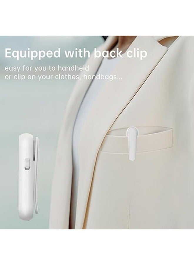 General FM radio, rechargeable portable pocket transistor radio with the best reception effect, LCD digital tuning with backlight, stereo, running, walking belt clip (white)  - Image 3