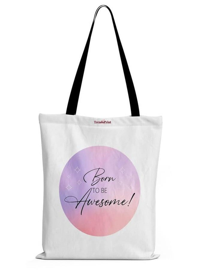 TrendoPrint Shopping/Grocery Bag, Multi-Purpose Bag, Sturdy Canvas Bag With 15Kgs Capacity Tote Bag For Women, College Bag For Girls (BTBN08) - Image 1