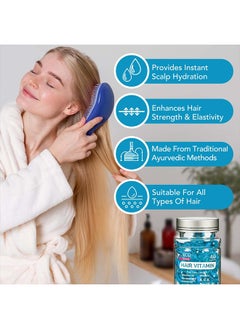 ECO Vitamin Argan Oil Capsules for Hair Care No-Wash Moisturizing Repairing Frizzy Damaged Hair Care Oil  - Image 4