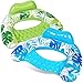 SLOOSH Inflatable Pool Floats Adult2 Pack Pool Chairs with Cup HoldersXLarge Blow up Floats ChairHammock Noodle Mat Leaves Design for Relaxing Summer Water Fun Swimming Party BeachBlueGreen - Image 3