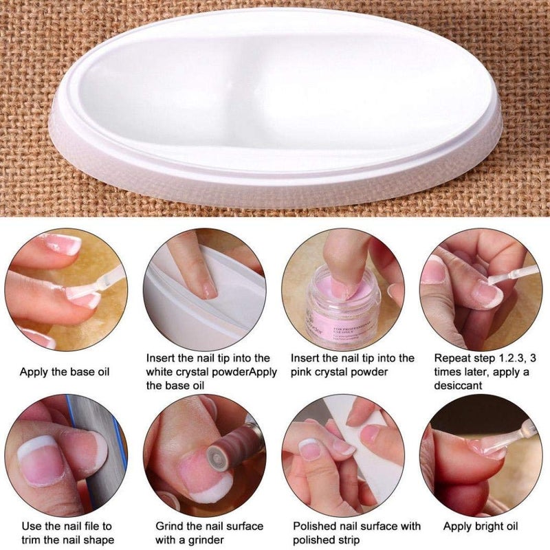 Armear Fashion Nail Dipping Powder French Tray Manicure Mould Nail Dip Container - Image 4