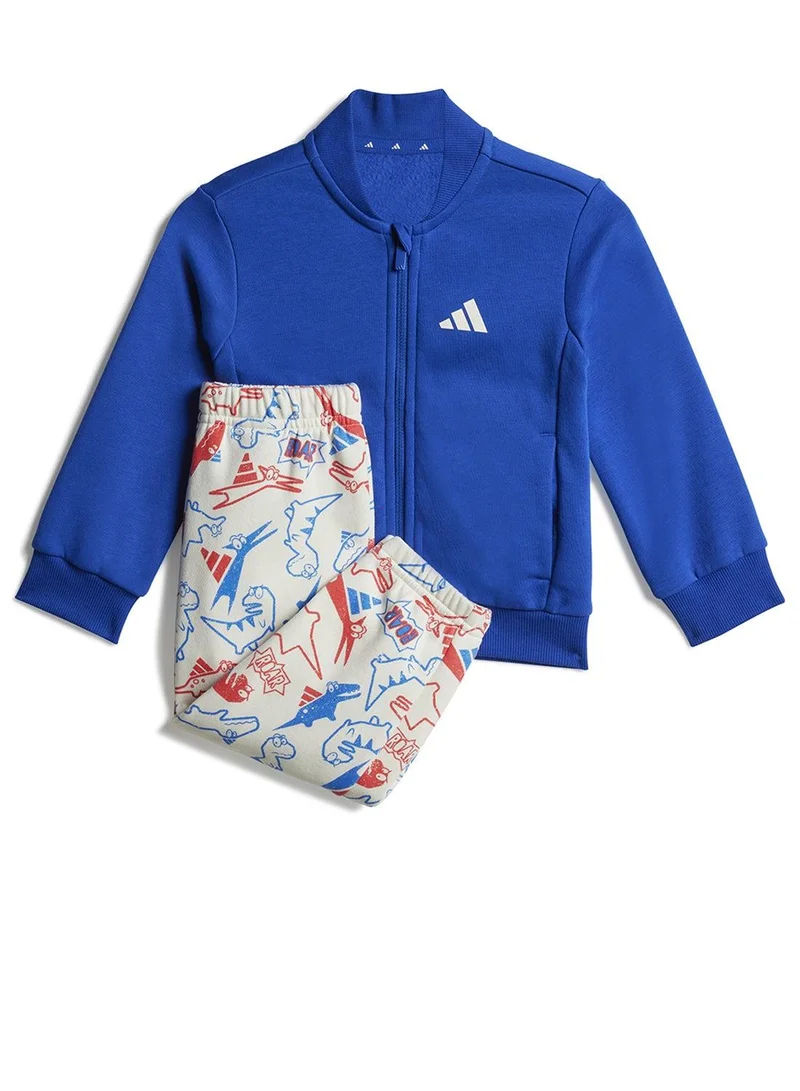adidas أطقم رياضية للأطفال من قماش الفرو الأزرق للشباب والأطفال الرضع