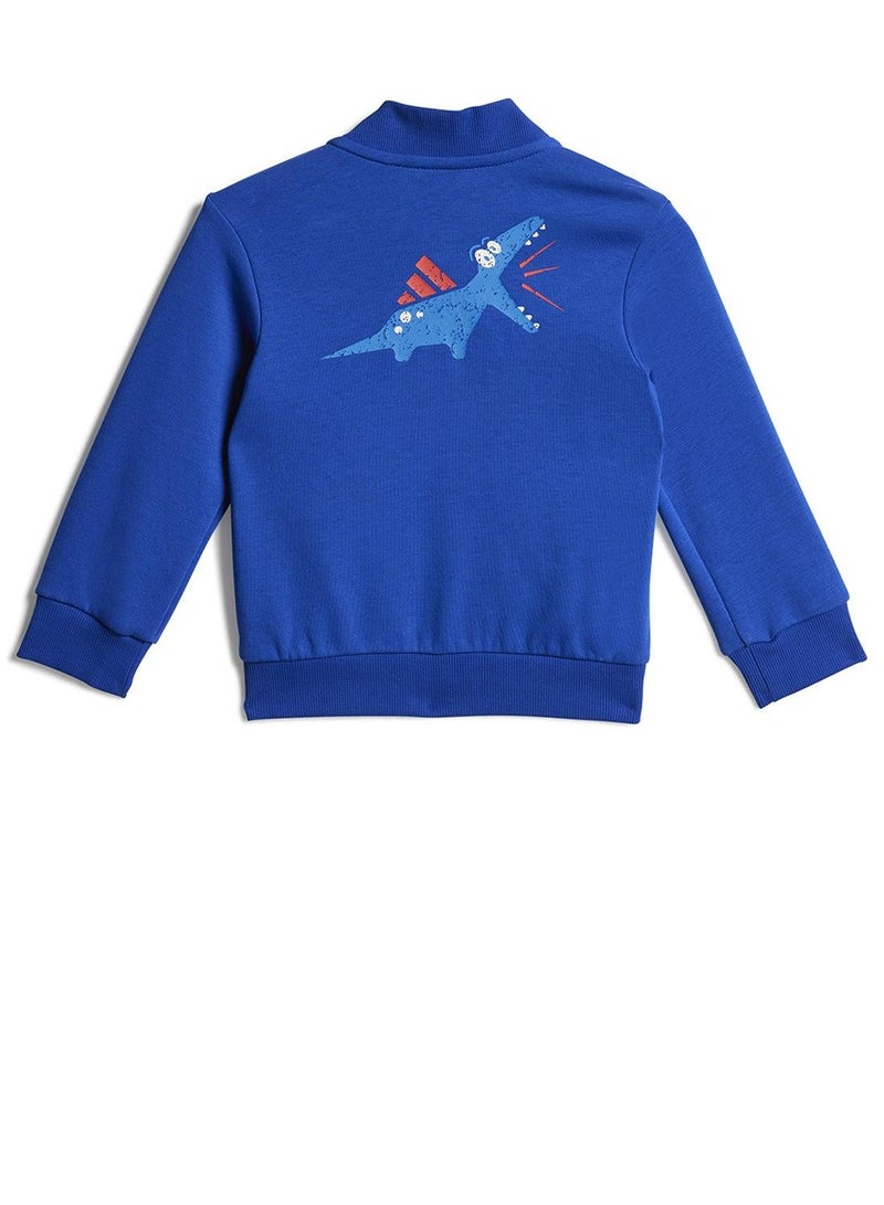 adidas أطقم رياضية للأطفال من قماش الفرو الأزرق للشباب والأطفال الرضع - Image 3