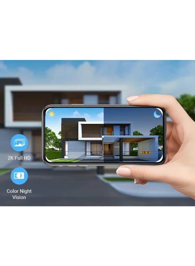 EZVIZ 2K Dual-Lens Video Doorbell Camera, Solar Panel Included Charge Without Removing, Package Detection, 32GB Local Storage No Monthly Fee, Wired or Battery, Colour Night Vision, EP3X Pro - Image 4