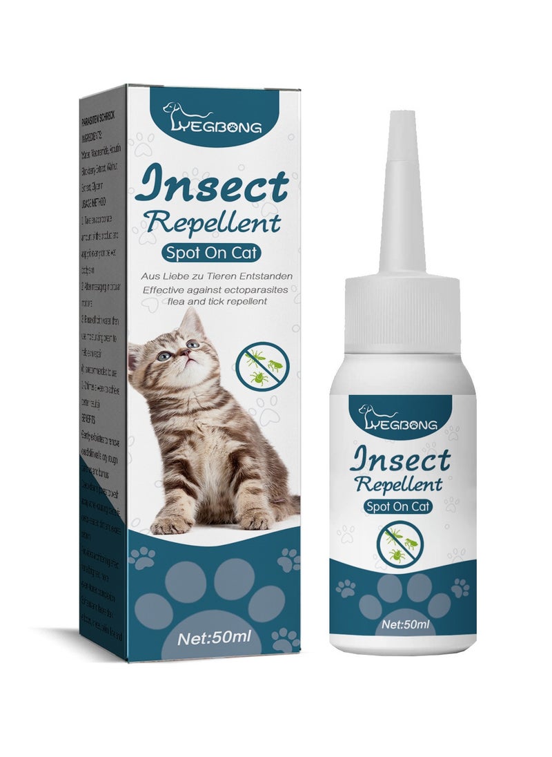 YEGBONG - Pet anti-flea and tick agent for cats and dogs external repellent skin cleaning drops to remove lice and ticks - Image 1