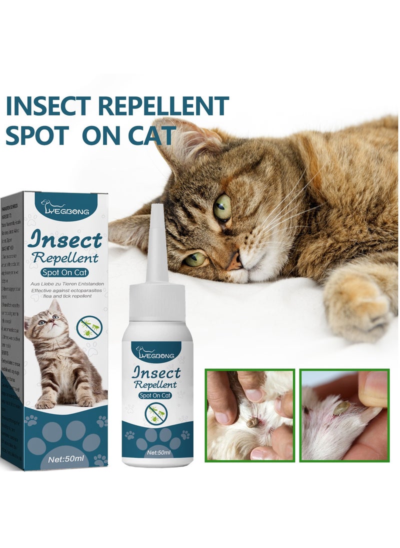 YEGBONG - Pet anti-flea and tick agent for cats and dogs external repellent skin cleaning drops to remove lice and ticks - Image 1
