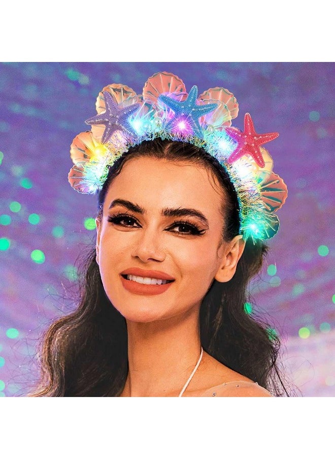 Light Up Headband Led Starfish Headbands Glow Seashell Hair Hoop Party Costume Headwear Beach Rave Hair Accessories For Women And Girls - pzsku/ZAE653DD3585D8A840750Z/45/_/1718616560/05313dd7-e12f-4ec5-b5ac-81fd778a60a7