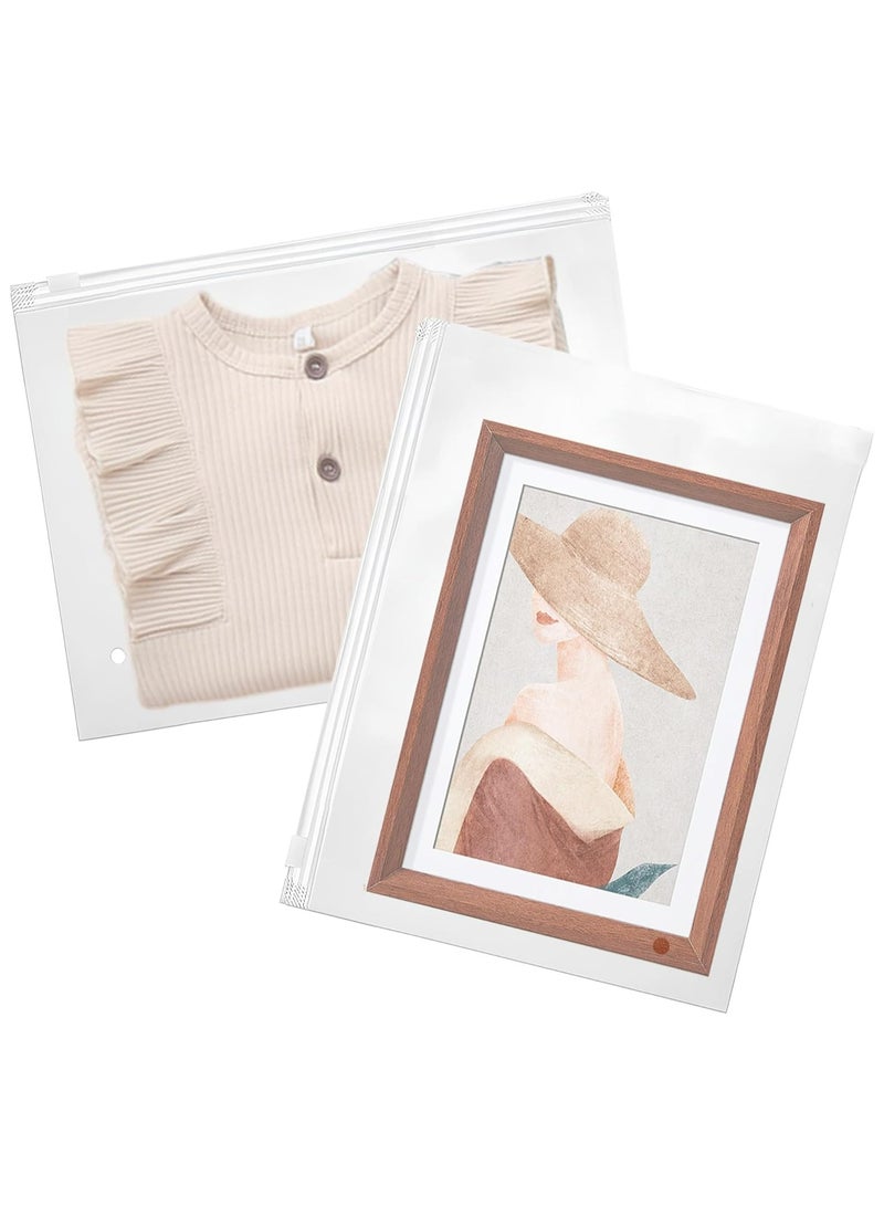 أوزيغالور 25 قطعة 20 × 30 سم أكياس بسحاب بلوري للملابس، قابلة للإغلاق مع فتحات تهوية - Image 1