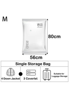 Generic 6Pcs Vacuum Storage Bags with Electric Pump Space Saver Sealer Compression Bags for Comforter and Blankets Jumbo Vacuum Seal Bags for Clothing Bedding Blankets Comforters Pillows (M)  - Image 4