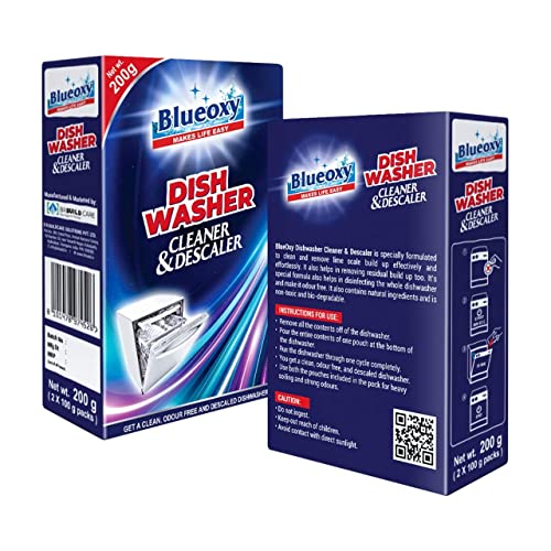 BLUEOXY Dishwasher Cleaner&Descaler Powder|Used To Clean,Descale,Odour Remover,Disinfects For All Dishwasher Brands|Remove Hardwater Build-Up Limescale&Rust|Ecological Formulation|200G|Qty 1 - Image 5