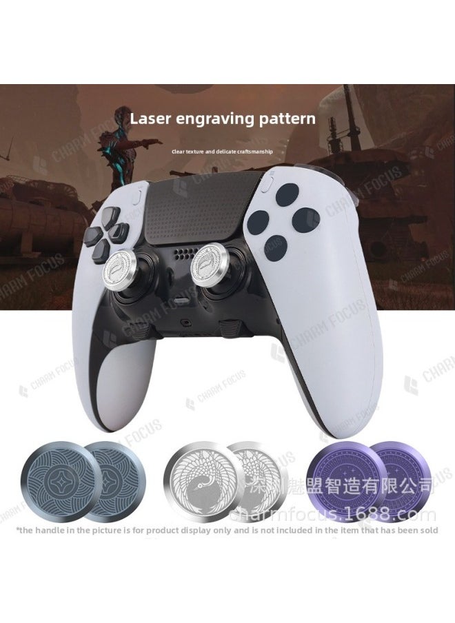 Generic - PS5/PS4/XBOX Handle Interchangeable Pattern Remote Rod Cap Dismounting Machine Mounting Accessories, Pattern Metal Rocker Cap-Product Color:Apex Hunter Pattern + Base - Image 1