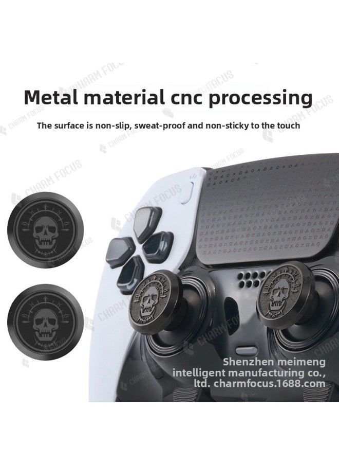 Generic - PS5/PS4/XBOX Handle Interchangeable Pattern Remote Rod Cap Dismounting Machine Mounting Accessories, Pattern Metal Rocker Cap-Product Color:Apex Hunter Pattern + Base - Image 1
