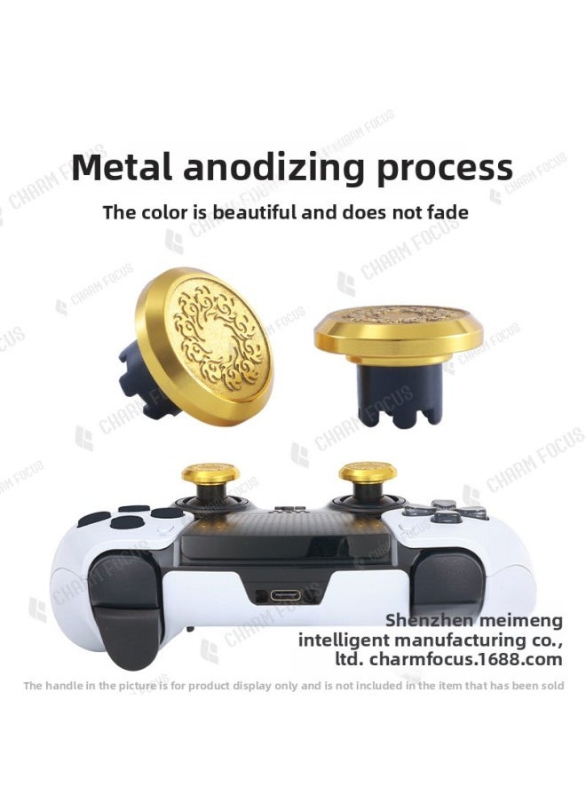 Generic - PS5/PS4/XBOX Handle Interchangeable Pattern Remote Rod Cap Dismounting Machine Mounting Accessories, Pattern Metal Rocker Cap-Product Color:Apex Hunter Pattern + Base - Image 1