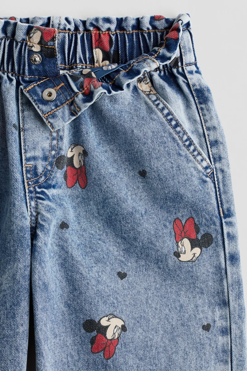 H&M Motif-detail wide leg jeans