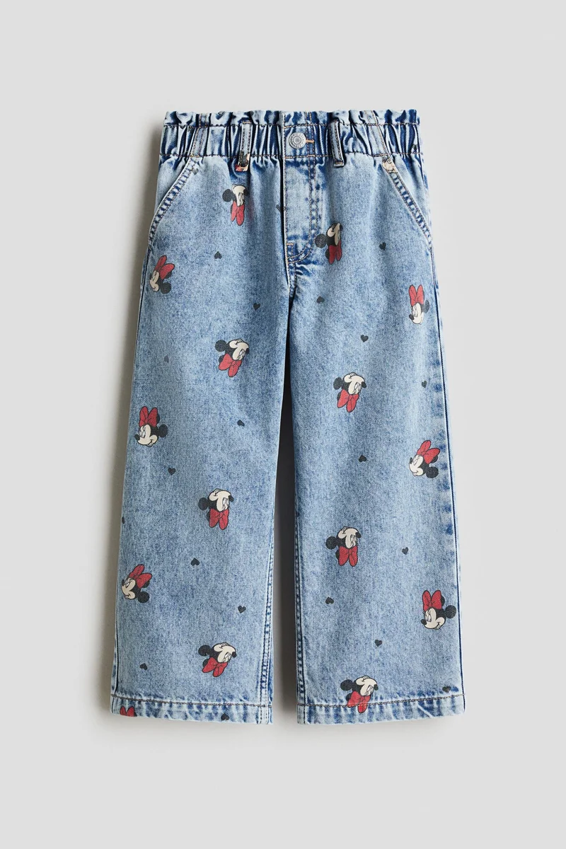 H&M Motif-detail wide leg jeans