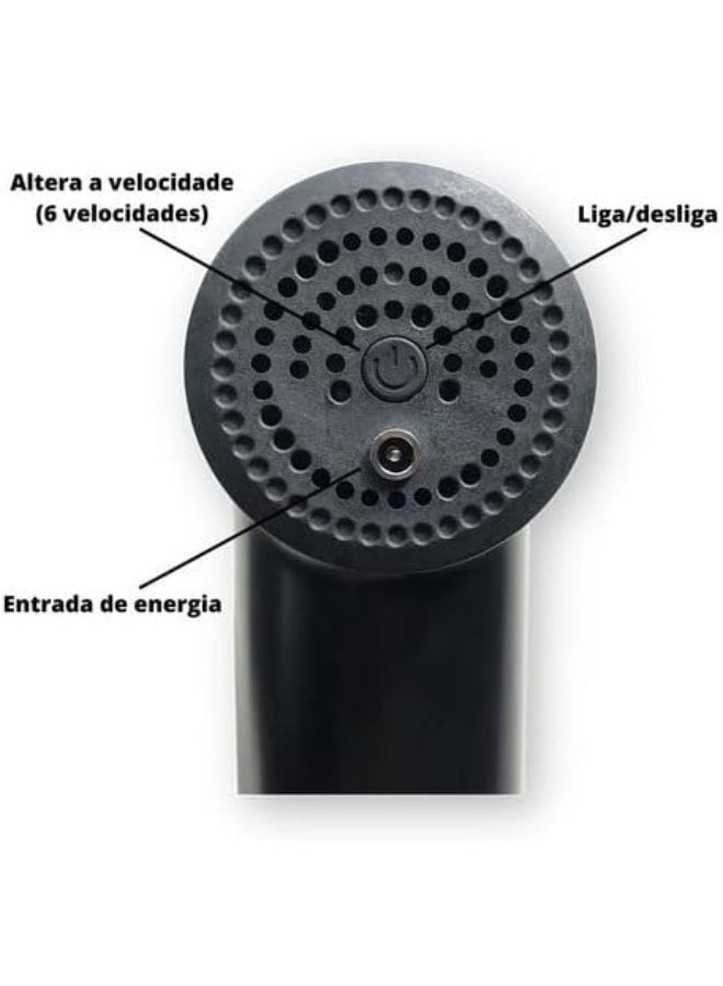 مسدس تدليك كهربائي لاسترخاء العضلات - أزرق - Image 4