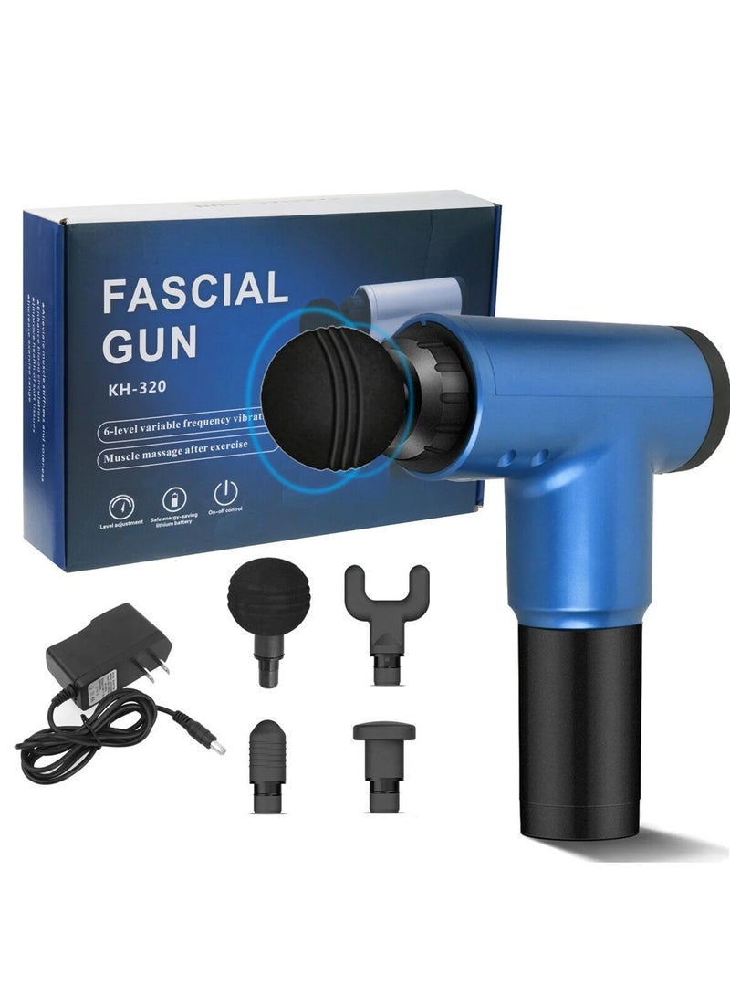 مسدس تدليك كهربائي لاسترخاء العضلات - أزرق - Image 2