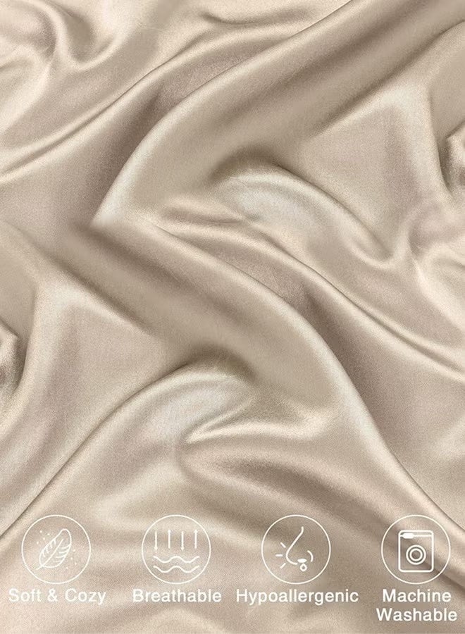 غطاءان للوسائد من الساتان للعناية بالشعر والبشرة، أغطية وسائد ناعمة كالحرير للنوم، أغطية وسائد بإغلاق ظرفي للعناية بالجمال والراحة - Image 5