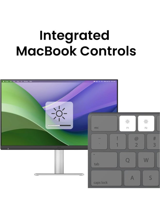 BenQ MA270S 27” 5K Nano Gloss Monitor for Mac Creators,Dual Thunderbolt 4 96W/15W, P3 Color, Daisy Chain,KVM,Brightness Control (27, Inches, 5K | Nano Gloss | 90W USB-C | Mac Color) silver - Image 3