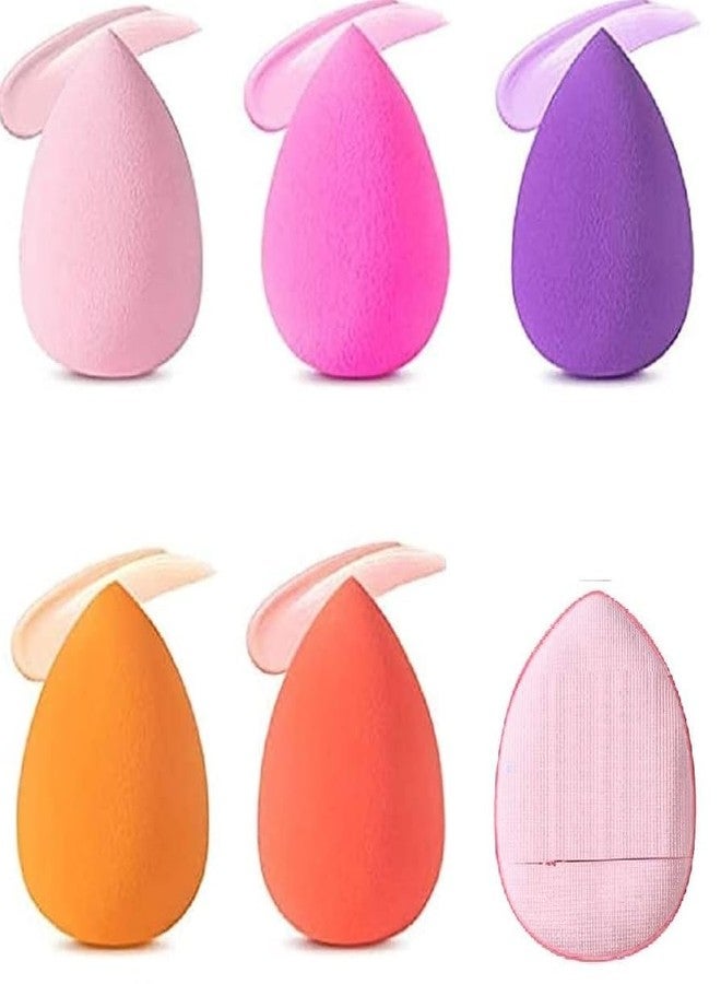 Gonegal Mini 5Pcs Makeup Blending Sponges-1 Soft Beauty Foundation Finger Sponge for Flawless Cream, Powder & Liquid Application - Applicator Sponge(6Pcs) - Image 1