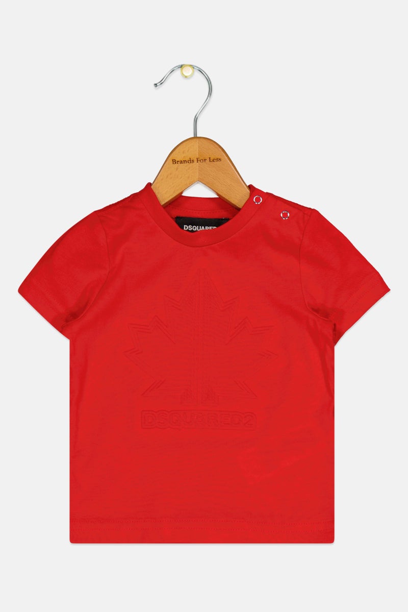 DSQUARED2 Toddlers Boy Crew Neck Short Sleeve Graphic Print T-Shirt, Red - Image 1