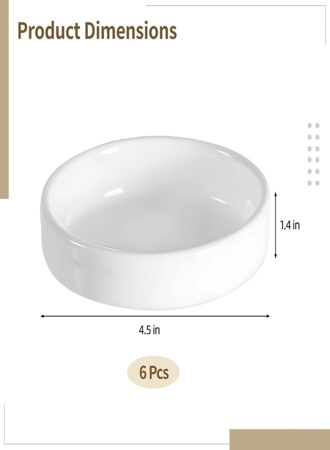 Homaisson 6PCS Ceramic Ramekins, 4.5 x 1.4 inch Creme Brulee Ramekins, Ramekin Oven Safe, Round Fluted ramiken for Baking Custard, Mini Pies, Puddings,Quiche - Image 5