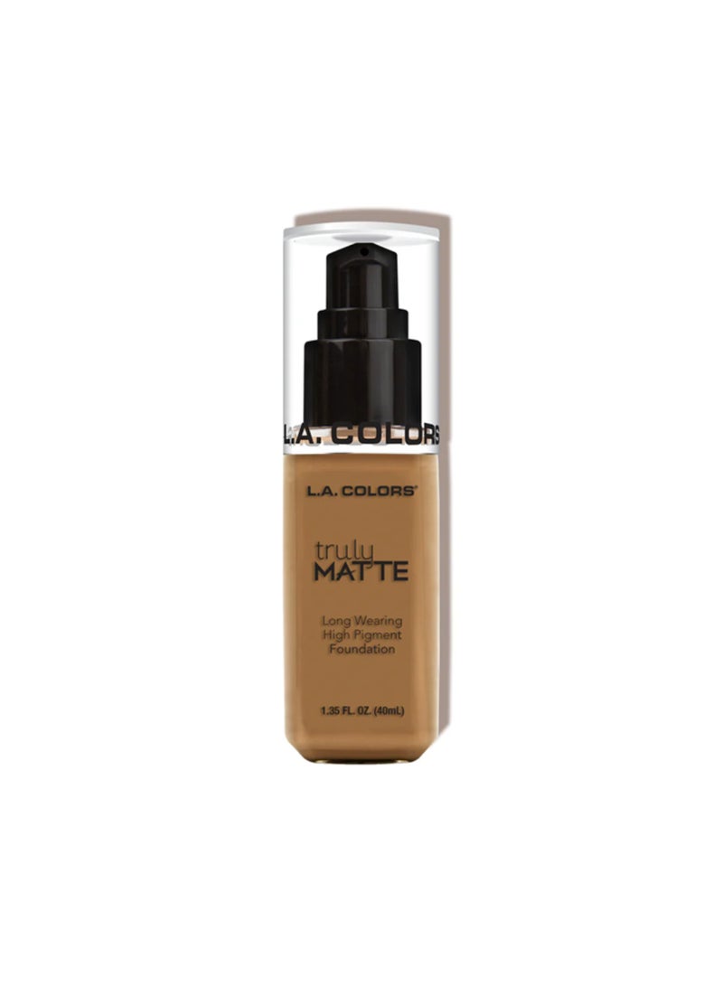 L.A. Colors Truly Matte Liquid Foundation Warm Caramel - Image 1