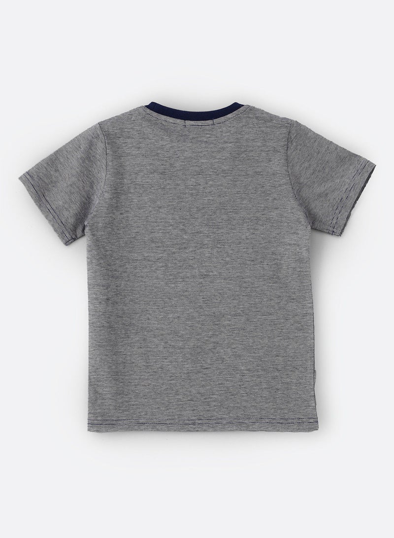 JAM Round Neck Knit T-Shirt With Pocket At Front - Image 2