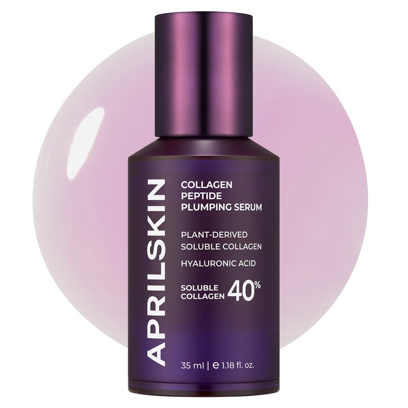 APRILSKIN 40% Collagen Peptide Plumping Serum | Vegan, Cruelty-Free | Keeps radiant and firmer-looking with Triple Peptide Complex | For fine lines, wrinkles & sensitized skin - Image 1