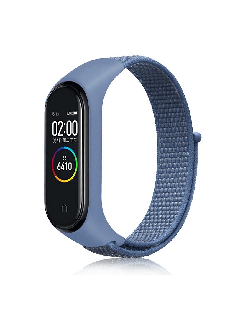 Nylon Strap Compatible with Xiaomi Mi Band 7/6/5/4/3 Soft Adjustable Band for Men and Women,Blue - Image 1