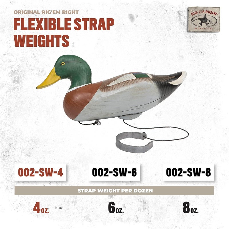 Rig Em Right Rig'Em Right Waterfowl Flexible Strap Weights for Anchoring Decoys to The Ground - Image 4
