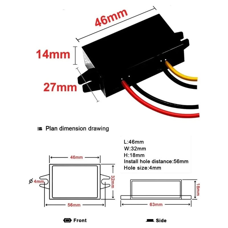 DC DC Converter 8V 85V To 5V 3A 15W Buck Voltage Regulator USB Type C Power Module - Image 5