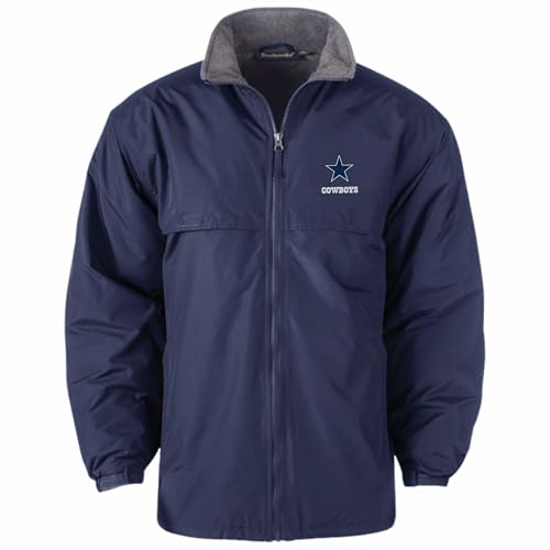 Dunbrooke NFL Dallas Cowboys Adult Triumph Fleece Lined Mid Weight Jacket, 2X, Navy - Image 1