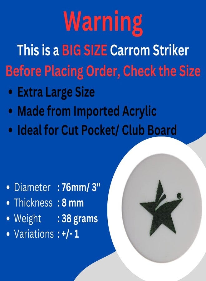 NHD Jumbo Carrom Striker Model J501-76mm (3 Inch) | Extra Large Size | Perfect for Big Size Carrom Board Striker Lovers - Image 4