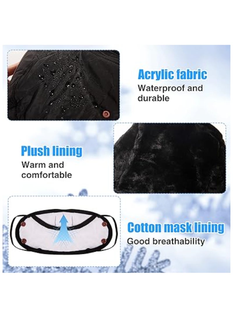 SYOSI Winter Trapper Hat for Men, Cold Proof Keep Warm Hat, Super Warm Fleece Men's Hats with Mask Goggles, Face Cover Ear Flaps, Windproof Coldproof, Cool, for Skiing Trooper Winter Outdoor Activities - Image 2