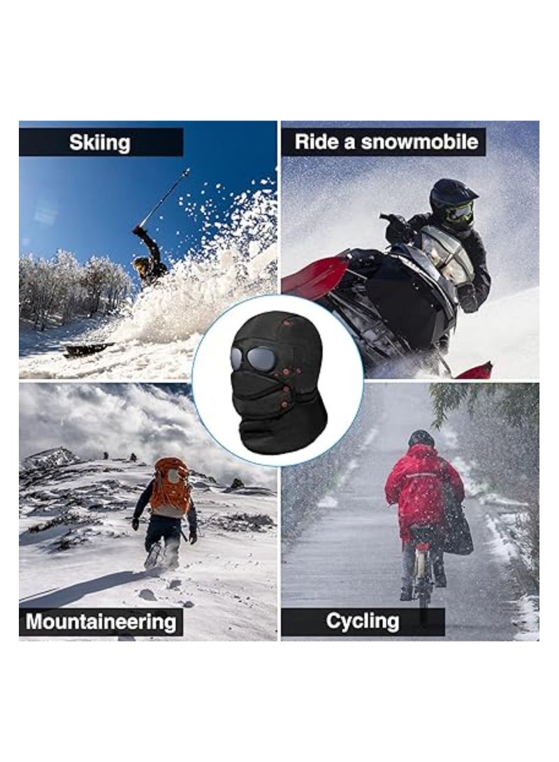 SYOSI Winter Trapper Hat for Men, Cold Proof Keep Warm Hat, Super Warm Fleece Men's Hats with Mask Goggles, Face Cover Ear Flaps, Windproof Coldproof, Cool, for Skiing Trooper Winter Outdoor Activities - Image 5