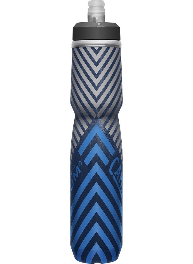 CamelBak Podium Chill Bike Insulated Squeeze Water Bottle Navy Stripe, 24oz - Image 4