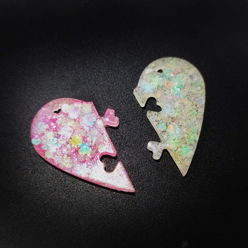 Snoogg Silicone Mould Love Lock for Lovers Pendant DIY Epoxy Resin Mould Necklace Casting Mould Jewellery Making Tools (2)  - Image 2