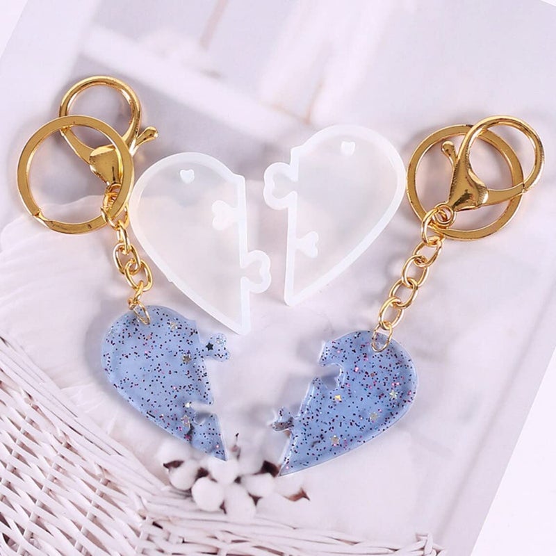 Snoogg Silicone Mould Love Lock for Lovers Pendant DIY Epoxy Resin Mould Necklace Casting Mould Jewellery Making Tools (2)  - Image 3