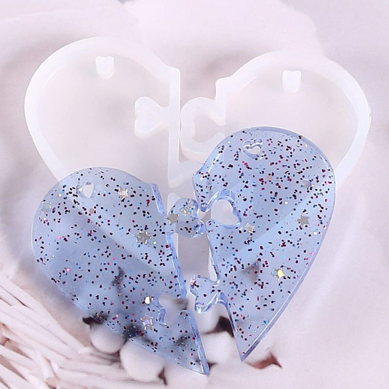 Snoogg Silicone Mould Love Lock for Lovers Pendant DIY Epoxy Resin Mould Necklace Casting Mould Jewellery Making Tools (2)  - Image 4