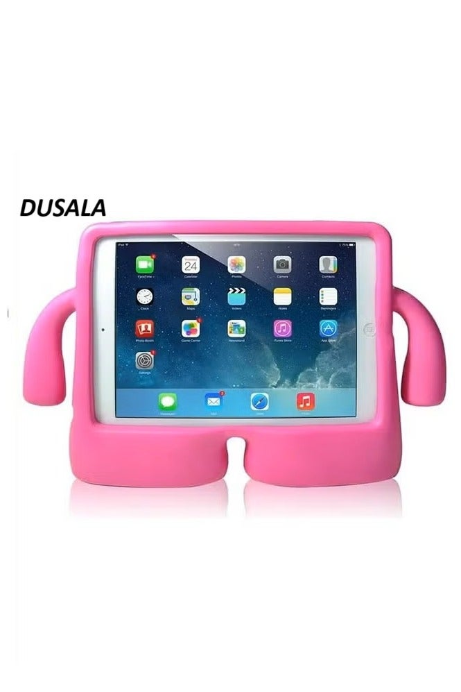 DUSALA Kids Shock‑Proof EVA Case with Handle & Stand for iPad Air 4/5 10.9 2020 2022 Bright Durable Cover(Pink)