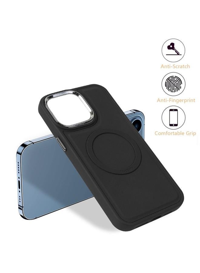 S-TOP Case For iPhone 15 Plus Imitation Liquid Skin Feel Plating Magsafe Card Bag Phone Case - Image 5