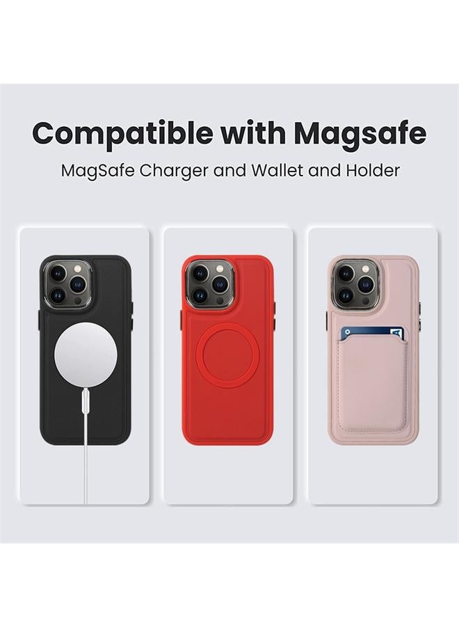 S-TOP Case For iPhone 15 Plus Imitation Liquid Skin Feel Plating Magsafe Card Bag Phone Case - Image 2