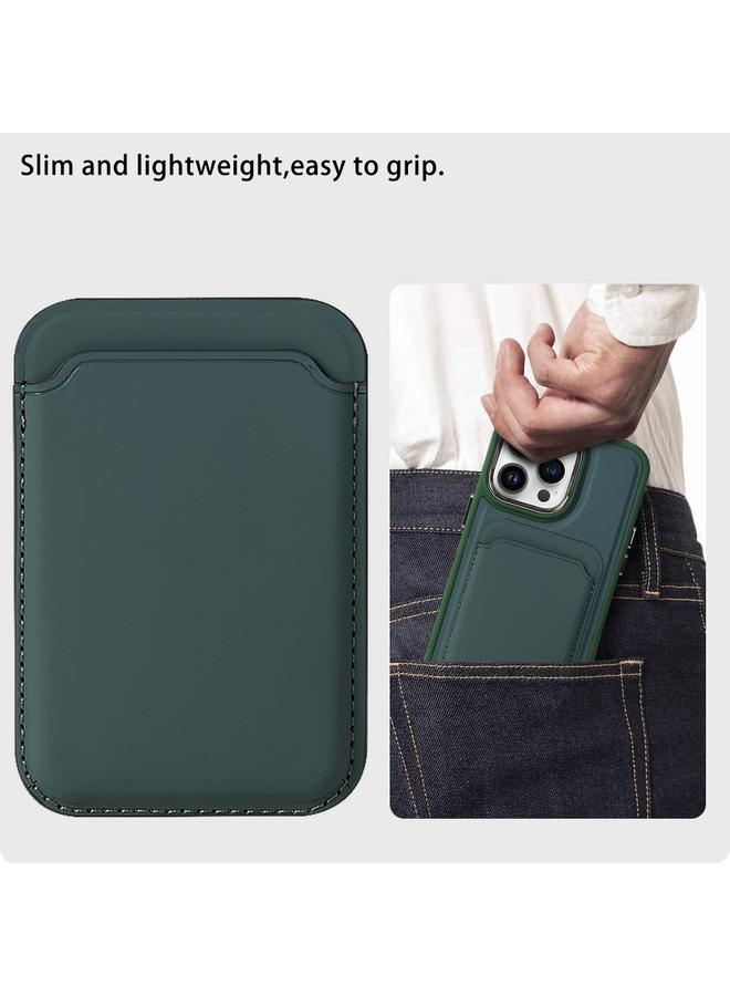 S-TOP Case For iPhone 15 Plus Imitation Liquid Skin Feel Plating Magsafe Card Bag Phone Case - Image 3