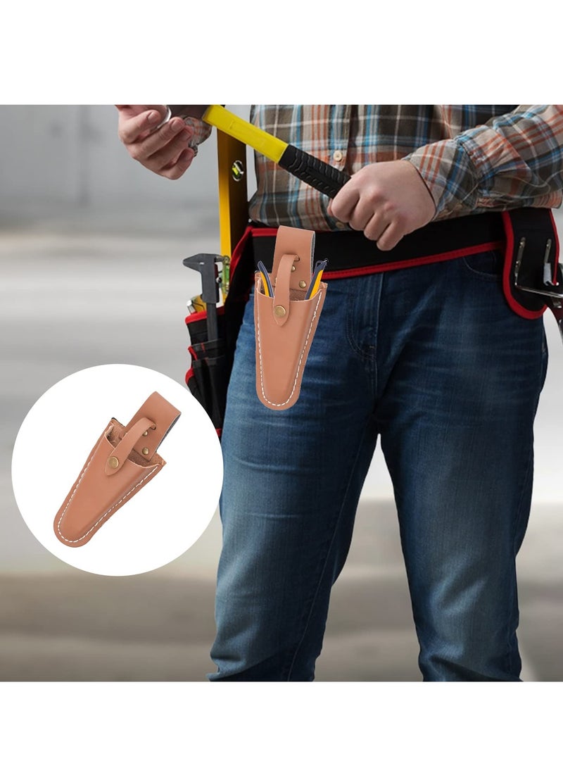 2pcs Leather Sheath Tool Premium Leather Secateurs Pruning Scissors Durable Garden Tool Pouch Holder with for Easy Access Ideal Gift for Gardeners