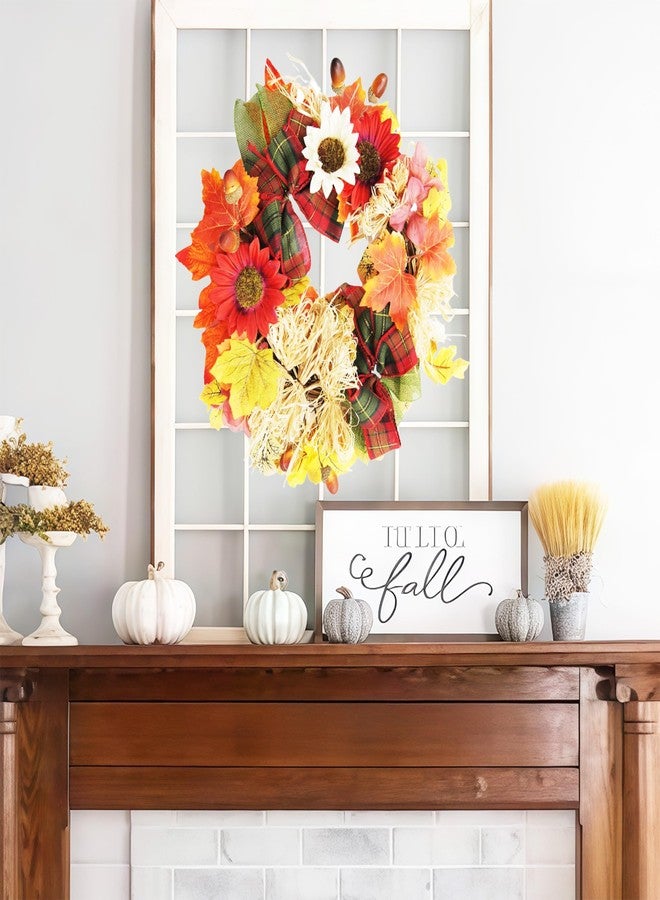 FERIAL 16”Autumn Wreath for Harvest Thanksgiving Halloween Christmas Fall Wreath for Front Door Decorations Artificial Fall Wreaths for Wall Window Wedding Party Decor Indoor Outdoor - Image 4